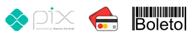 Formas de Pagamento pix cartao boleto