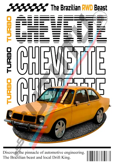 Estampa Chevette de Revista STT008