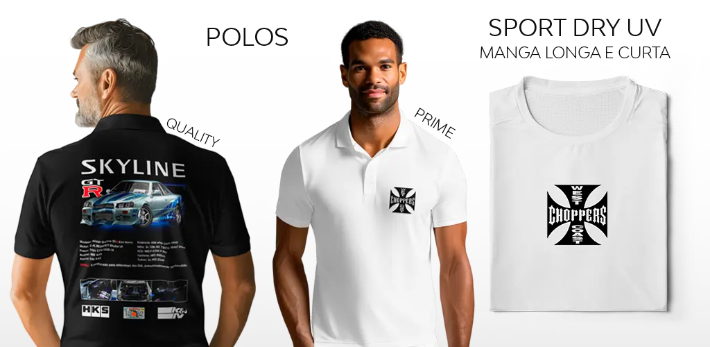 Linha Esportiva e Polos da Coleção Skyline